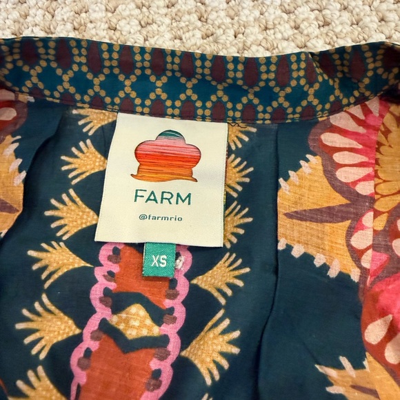 FARM Rio Floral Long Sleeve Dress - Pink and Blue - Picture 3 of 8